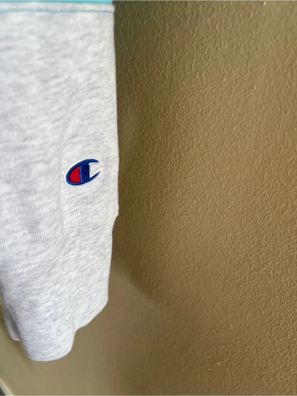 Champion Colorblock Crewneck Hoodie - White/Orange/Turquoise/Gray